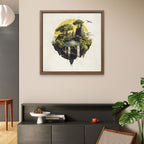 Alivia-Arts ISLE OF STILLNESS – Wo Erde fliegt - Gerahmte Leinwand