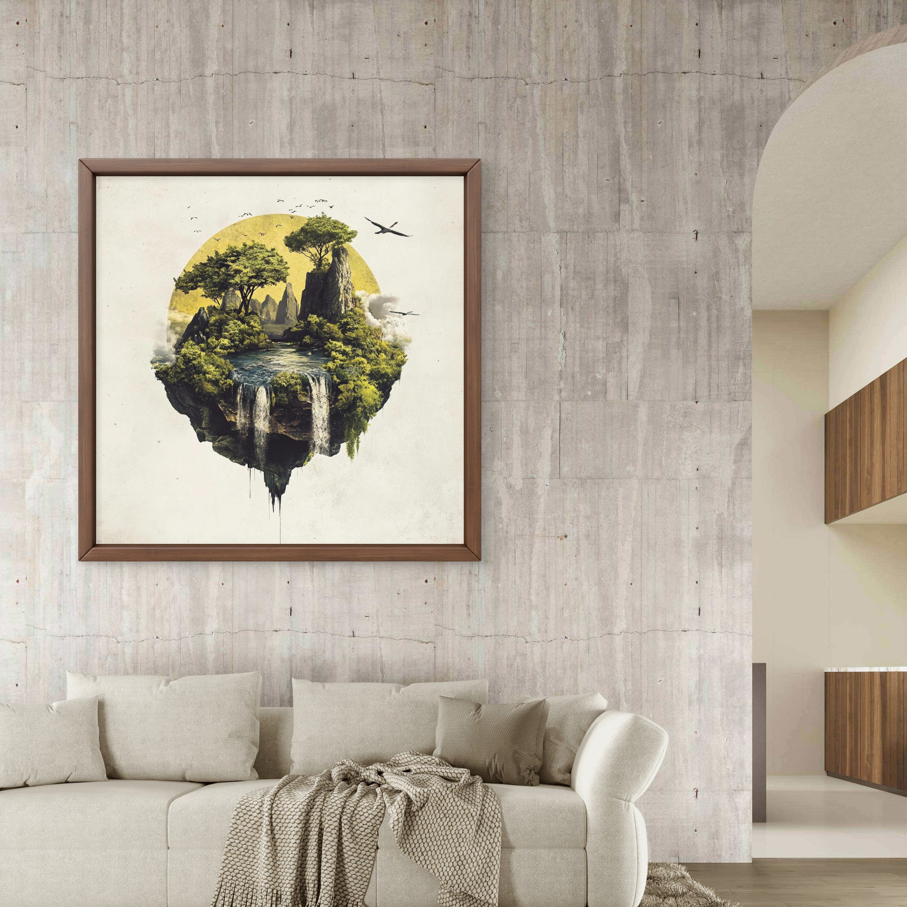 Alivia-Arts ISLE OF STILLNESS – Wo Erde fliegt - Gerahmtes Poster