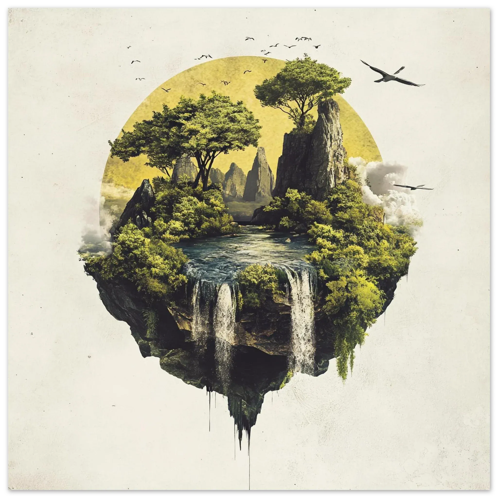 Alivia-Arts ISLE OF STILLNESS – Wo Erde fliegt - Poster