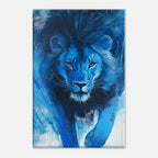 Alivia-Arts KÖNIG IN BLAU – Ausdrucksstarke Löwenkraft - Leinwand