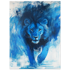 Alivia-Arts KÖNIG IN BLAU – Ausdrucksstarke Löwenkraft - Poster