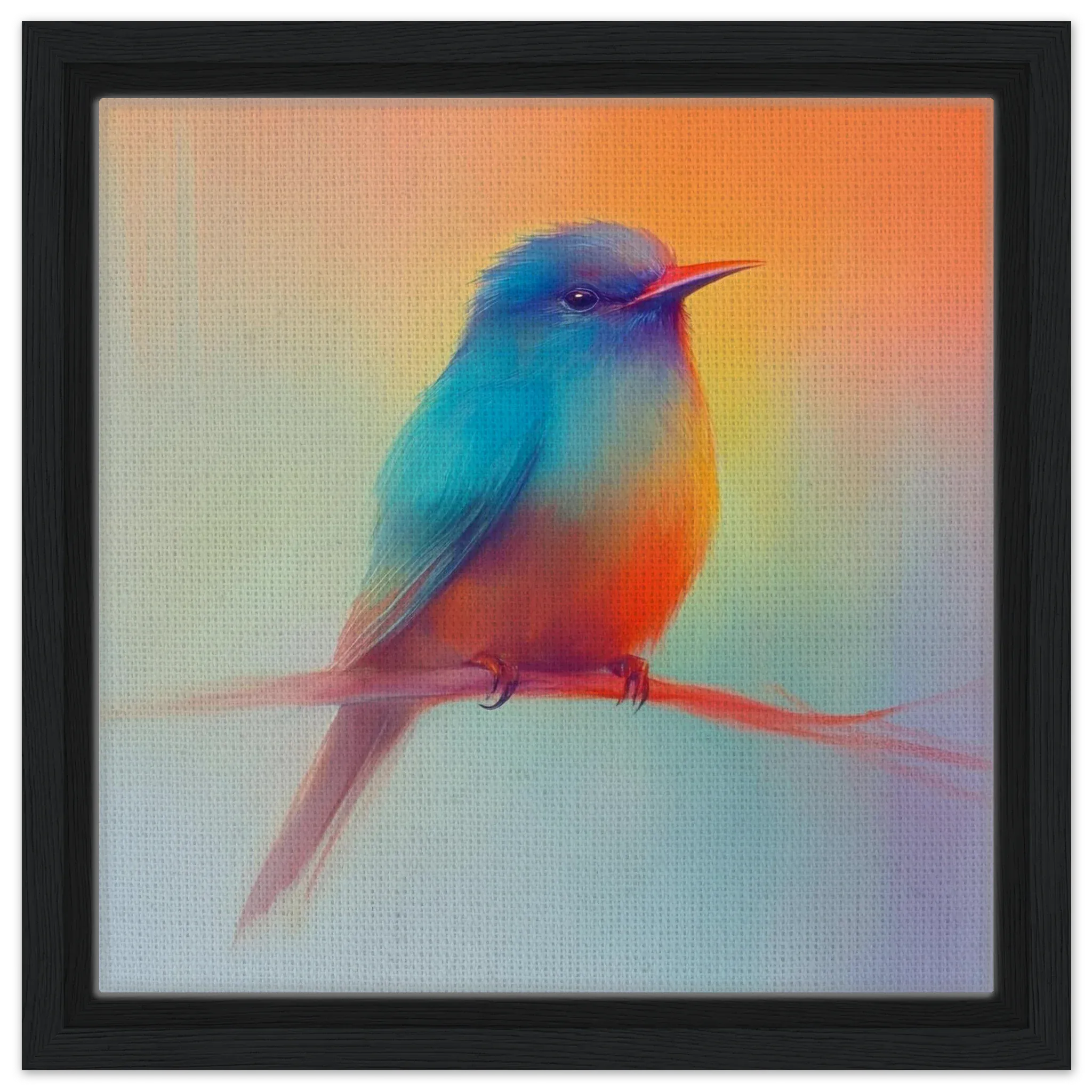 Alivia-Arts LEICHTIGKEIT DES MORGENS – Die pastellene Bühne - Gerahmte Leinwand