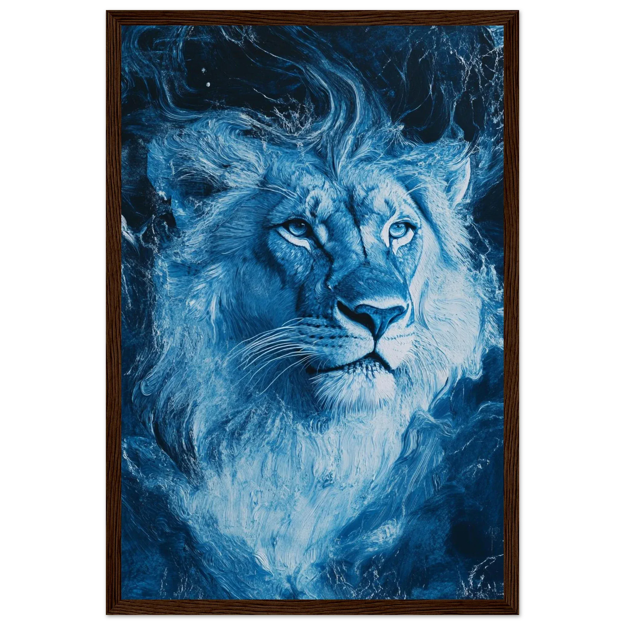 Alivia-Arts LÖWENCHAKRA – Krafttier im Energiefluss - Gerahmtes Poster