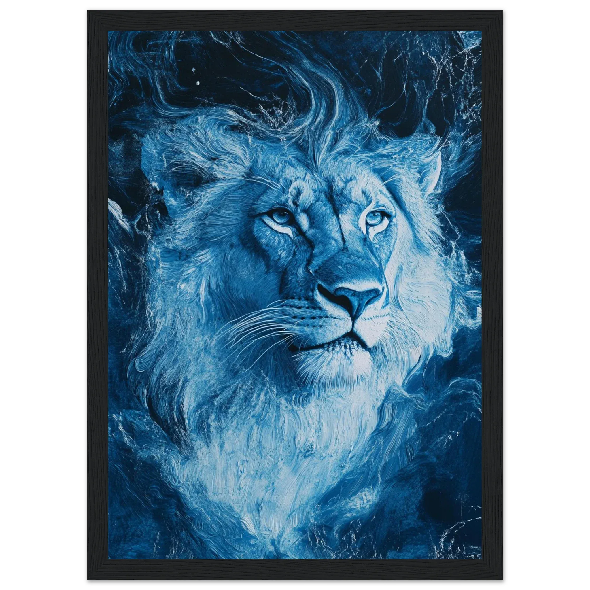 Alivia-Arts LÖWENCHAKRA – Krafttier im Energiefluss - Gerahmtes Poster