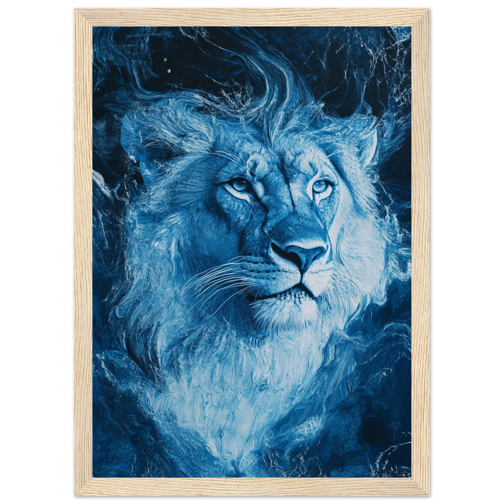 Alivia-Arts LÖWENCHAKRA – Krafttier im Energiefluss - Gerahmtes Poster