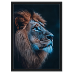 Alivia-Arts MAJESTÄT DES LICHTS – Der Blick eines Löwen - Gerahmte Leinwand