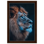Alivia-Arts MAJESTÄT DES LICHTS – Der Blick eines Löwen - Gerahmte Leinwand