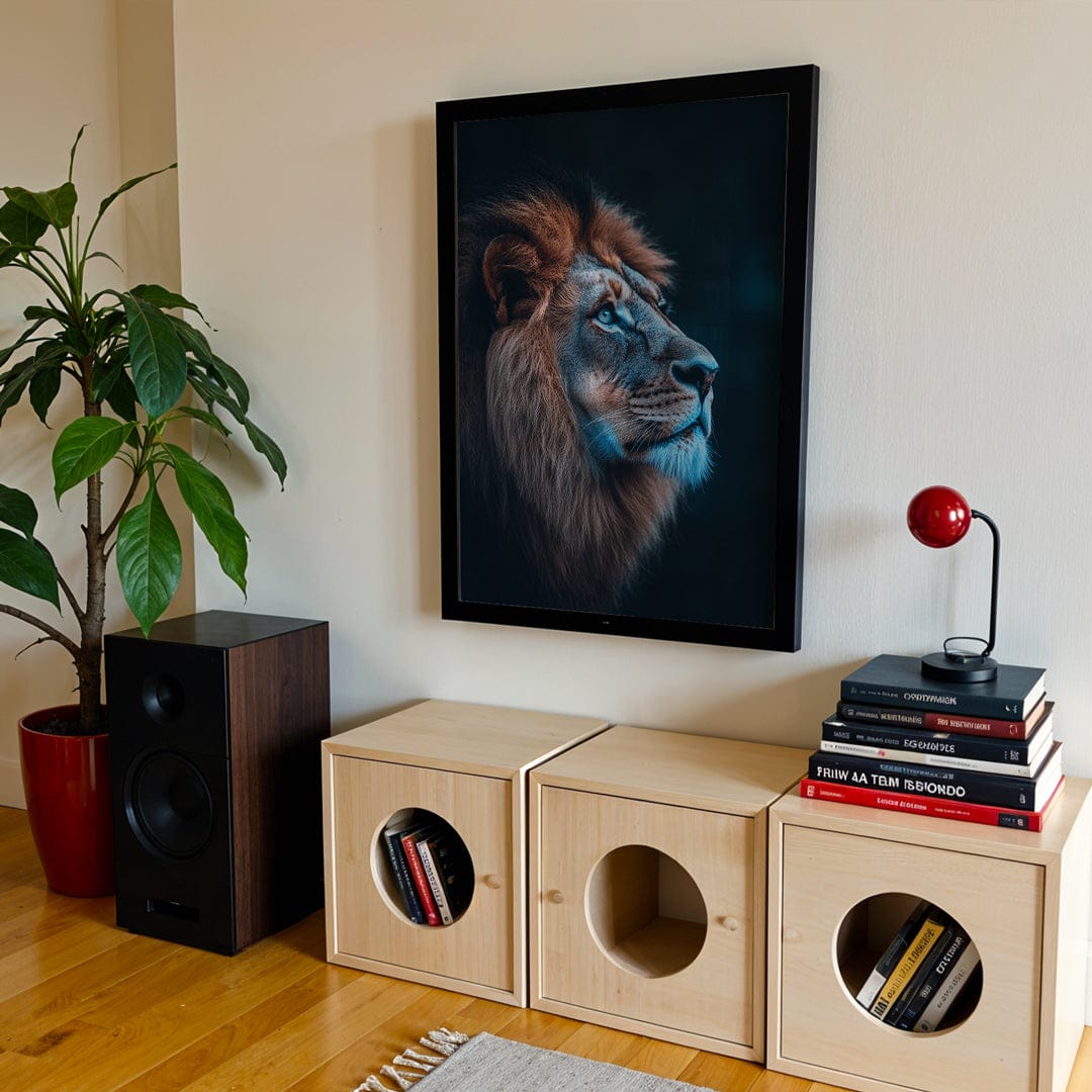 Alivia-Arts MAJESTÄT DES LICHTS – Der Blick eines Löwen - Leinwand