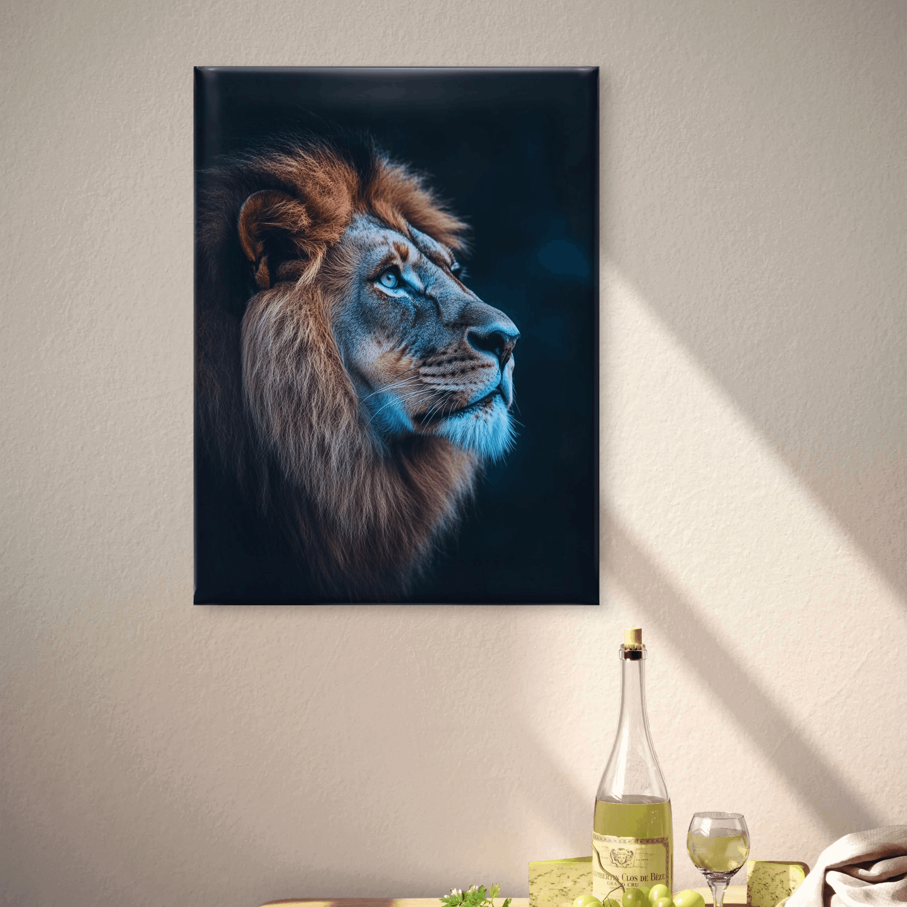 Alivia-Arts MAJESTÄT DES LICHTS – Der Blick eines Löwen - Leinwand