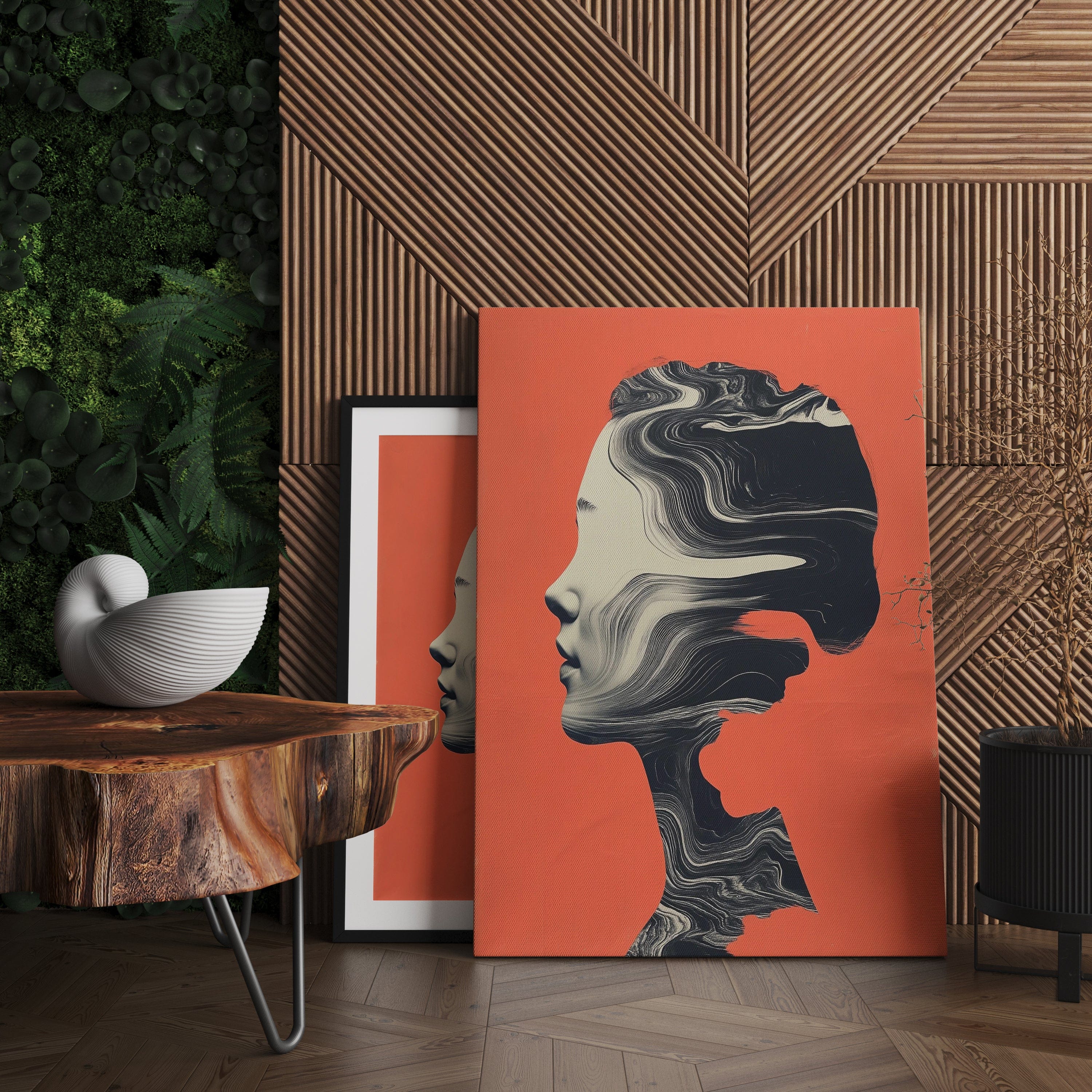 Alivia-Arts MIND WAVES – Stille in Bewegung - Gerahmte Leinwand