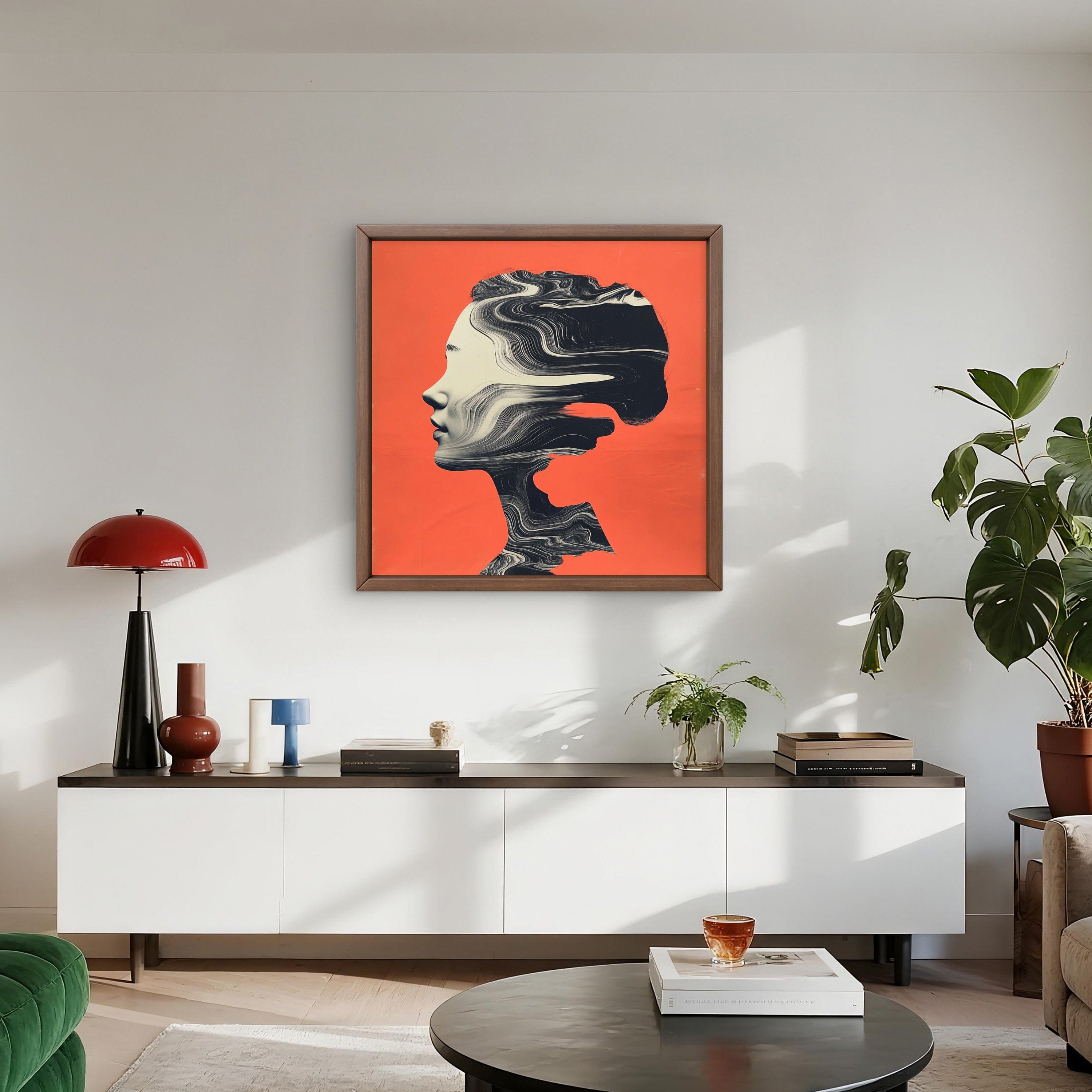 Alivia-Arts MIND WAVES – Stille in Bewegung - Gerahmte Leinwand