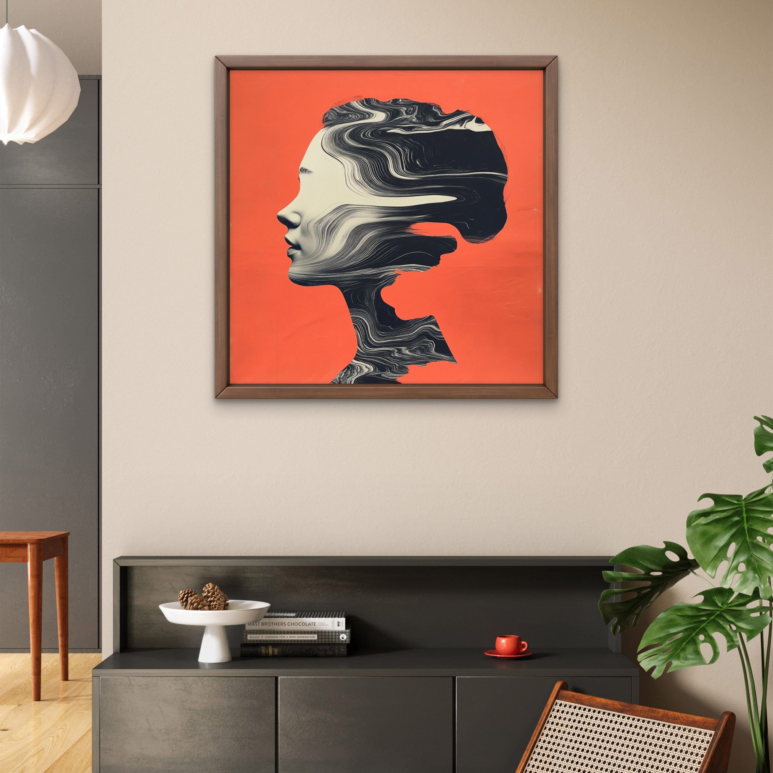 Alivia-Arts MIND WAVES – Stille in Bewegung - Gerahmte Leinwand