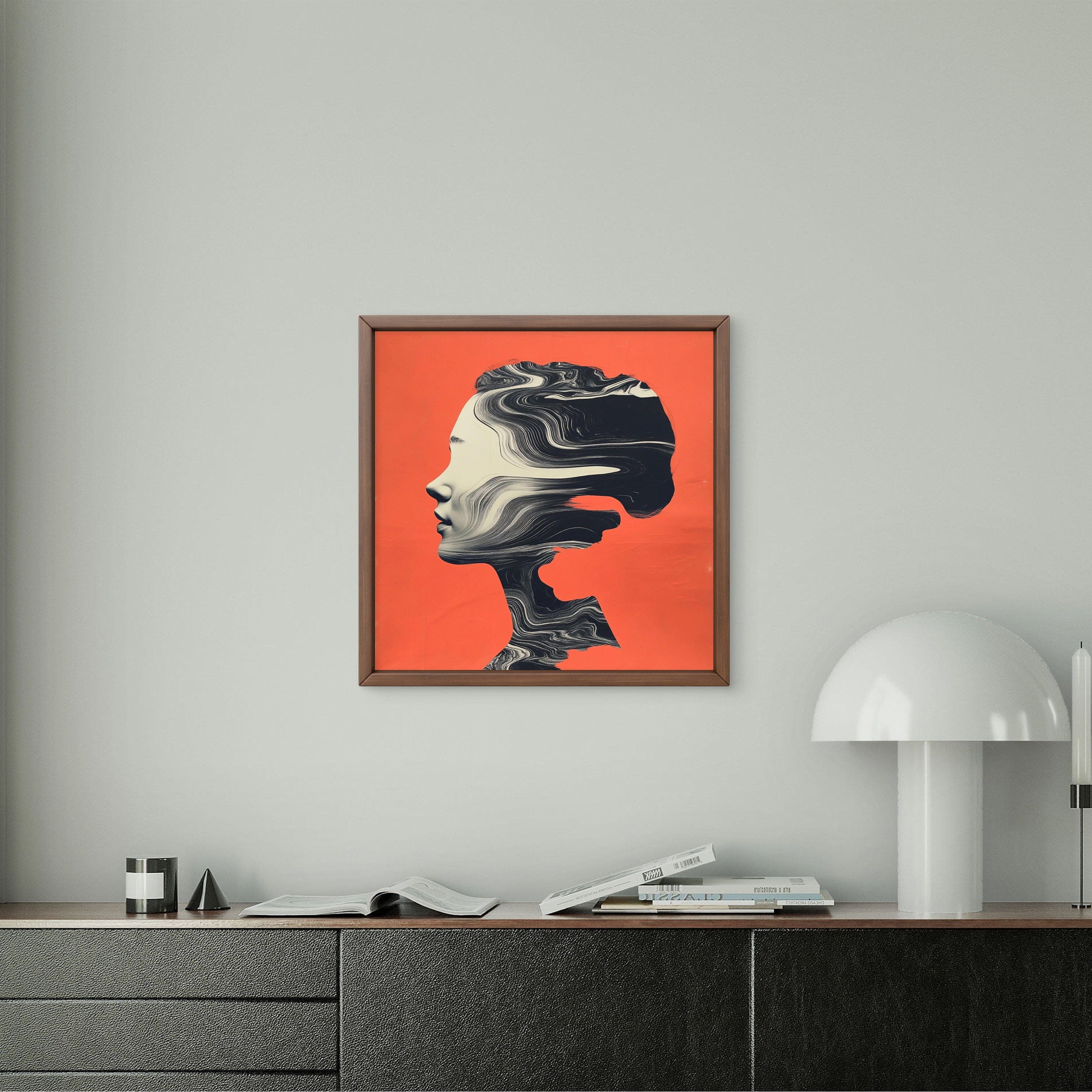 Alivia-Arts MIND WAVES – Stille in Bewegung - Gerahmtes Poster