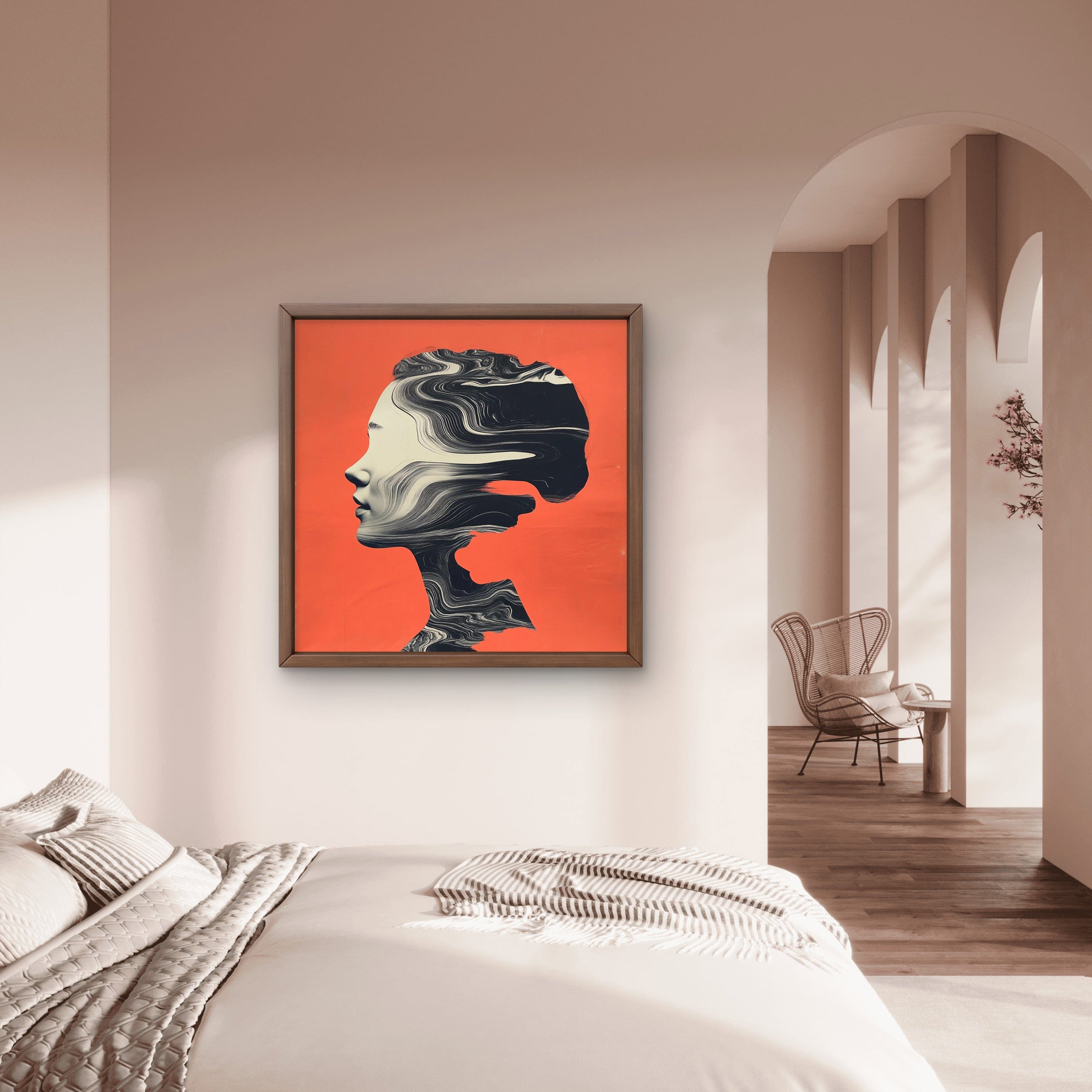 Alivia-Arts MIND WAVES – Stille in Bewegung - Gerahmtes Poster