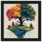 Alivia-Arts SEASONS WITHIN – Der Baum des Wandels - Gerahmte Leinwand