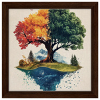 Alivia-Arts SEASONS WITHIN – Der Baum des Wandels - Gerahmte Leinwand