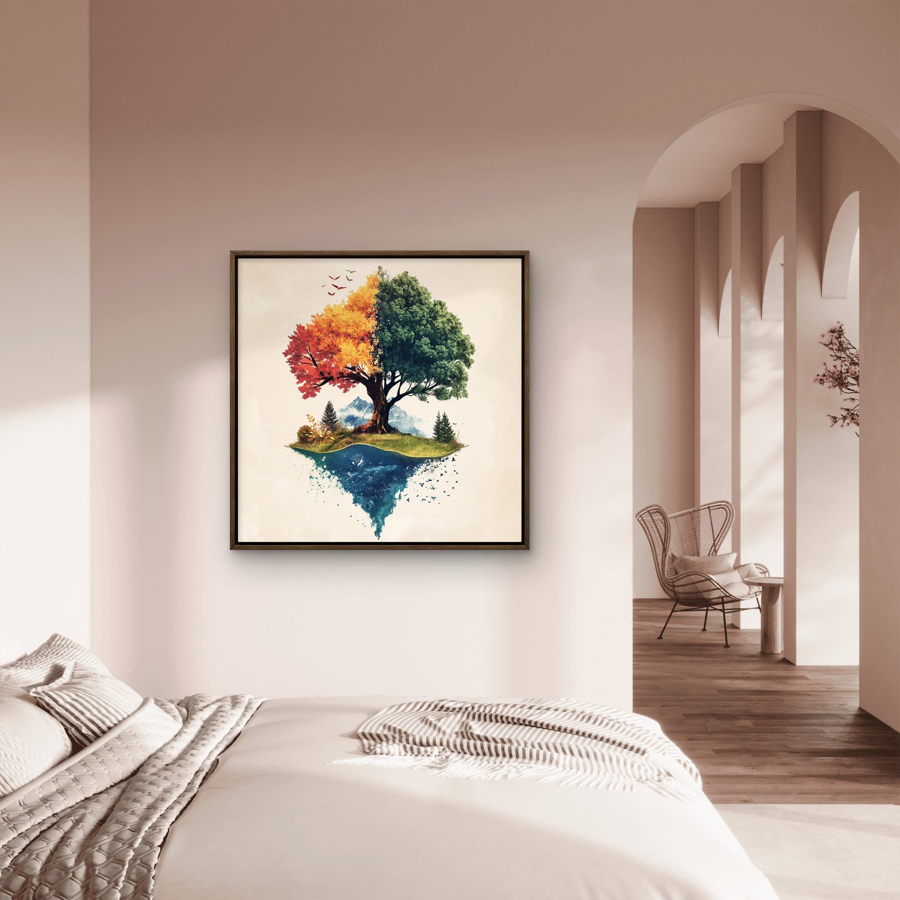 Alivia-Arts SEASONS WITHIN – Der Baum des Wandels - Gerahmtes Poster