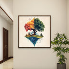 Alivia-Arts SEASONS WITHIN – Der Baum des Wandels - Gerahmtes Poster