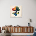 Alivia-Arts SEASONS WITHIN – Der Baum des Wandels - Leinwand