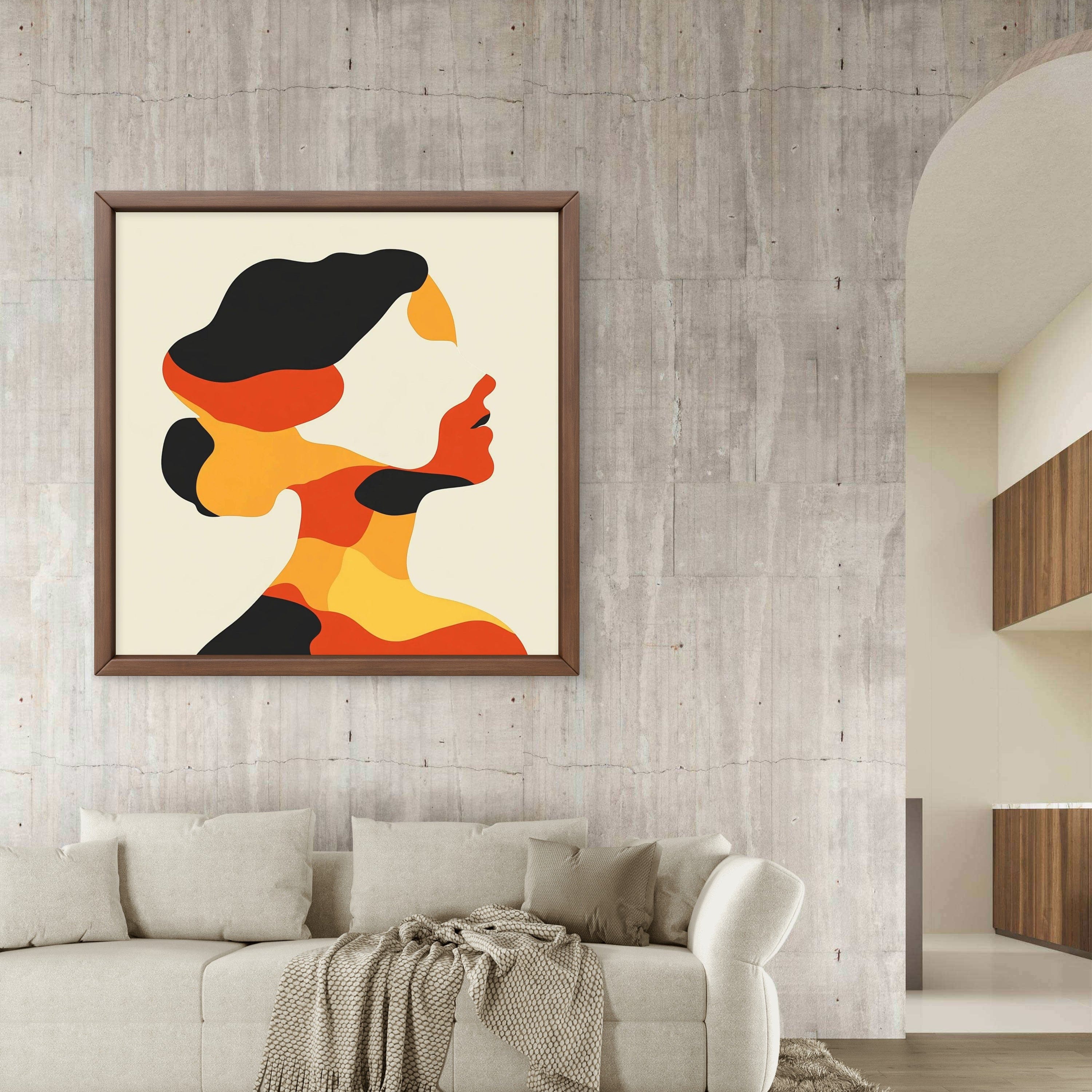 Alivia-Arts SHE SHAPES – In Farbe geformt - Gerahmtes Poster