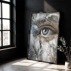 Alivia-Arts SILVER EYE – Blick aus einer anderen Welt - Gerahmte Leinwand