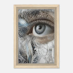 Alivia-Arts SILVER EYE – Blick aus einer anderen Welt - Gerahmte Leinwand