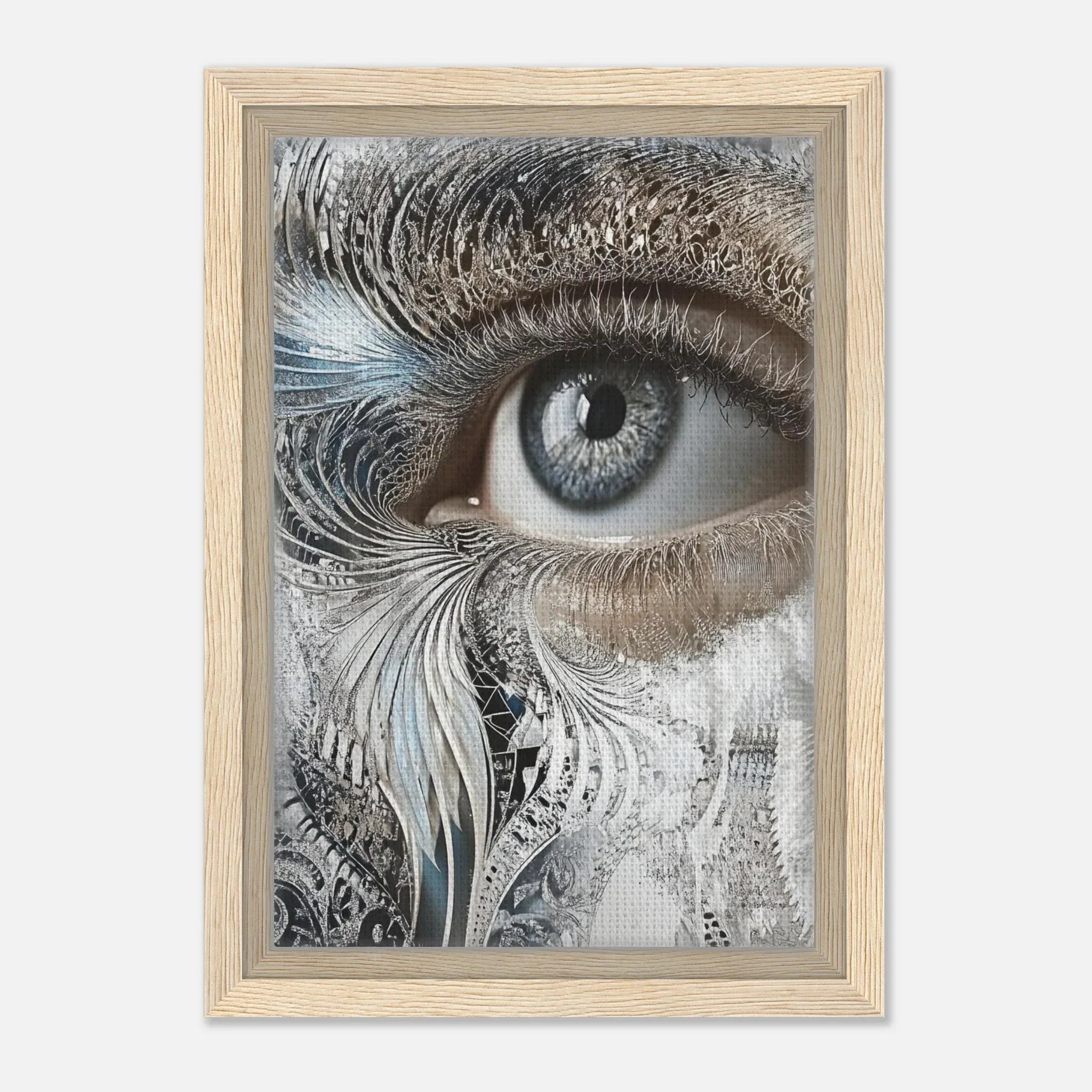 Alivia-Arts SILVER EYE – Blick aus einer anderen Welt - Gerahmte Leinwand