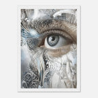 Alivia-Arts SILVER EYE – Blick aus einer anderen Welt - Gerahmtes Poster