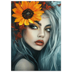 Alivia-Arts SONNENBLUMENKÖNIGIN - Abstraktes Frauenportrait - Poster