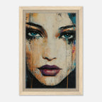 Alivia-Arts STILL UND STARK - Abstraktes Frauenportrait - Gerahmte Leinwand