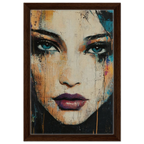 Alivia-Arts STILL UND STARK - Abstraktes Frauenportrait - Gerahmte Leinwand
