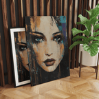 Alivia-Arts STILL UND STARK - Abstraktes Frauenportrait - Leinwand