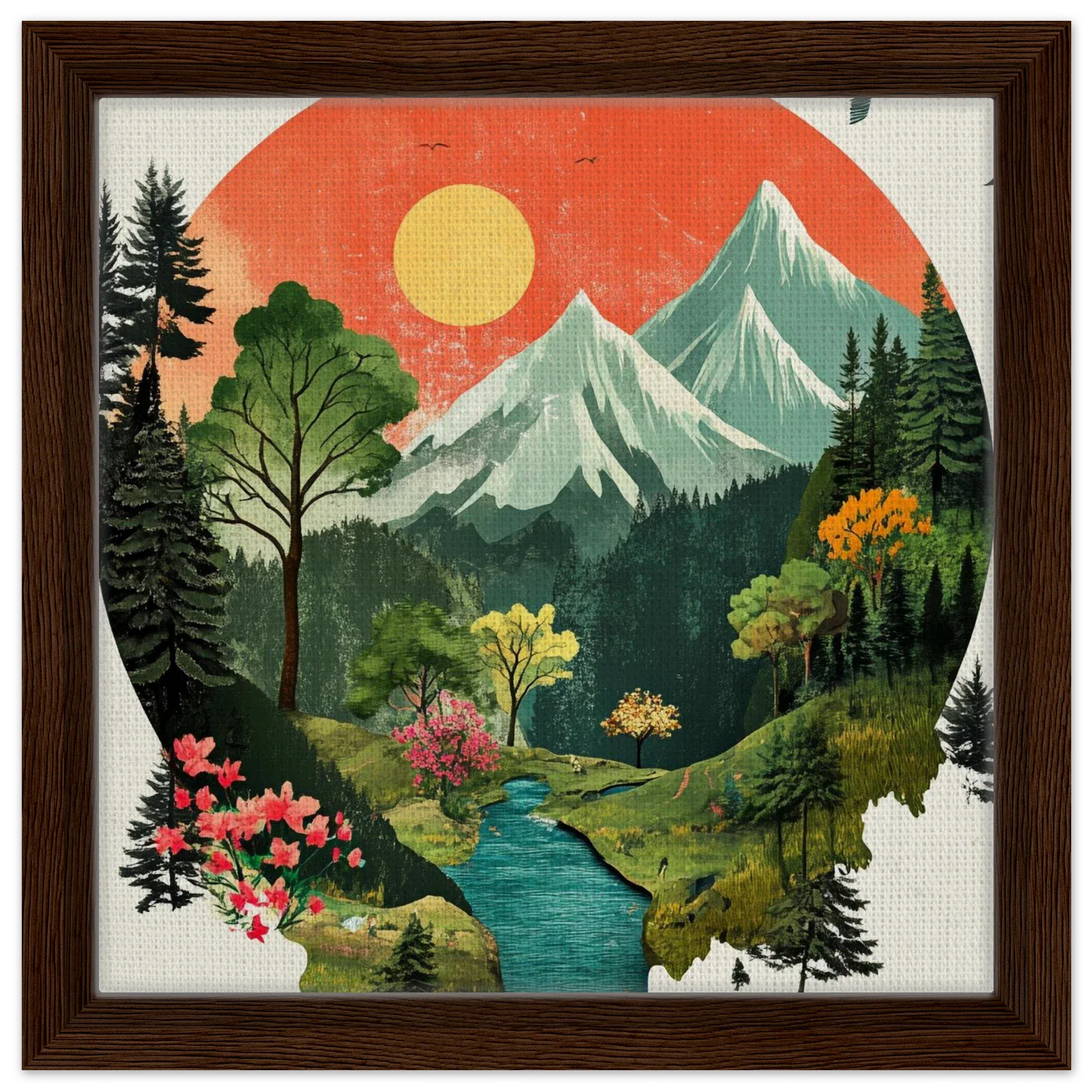 Alivia-Arts STILLES TAL – Harmonie in Farbe und Form - Gerahmte Leinwand