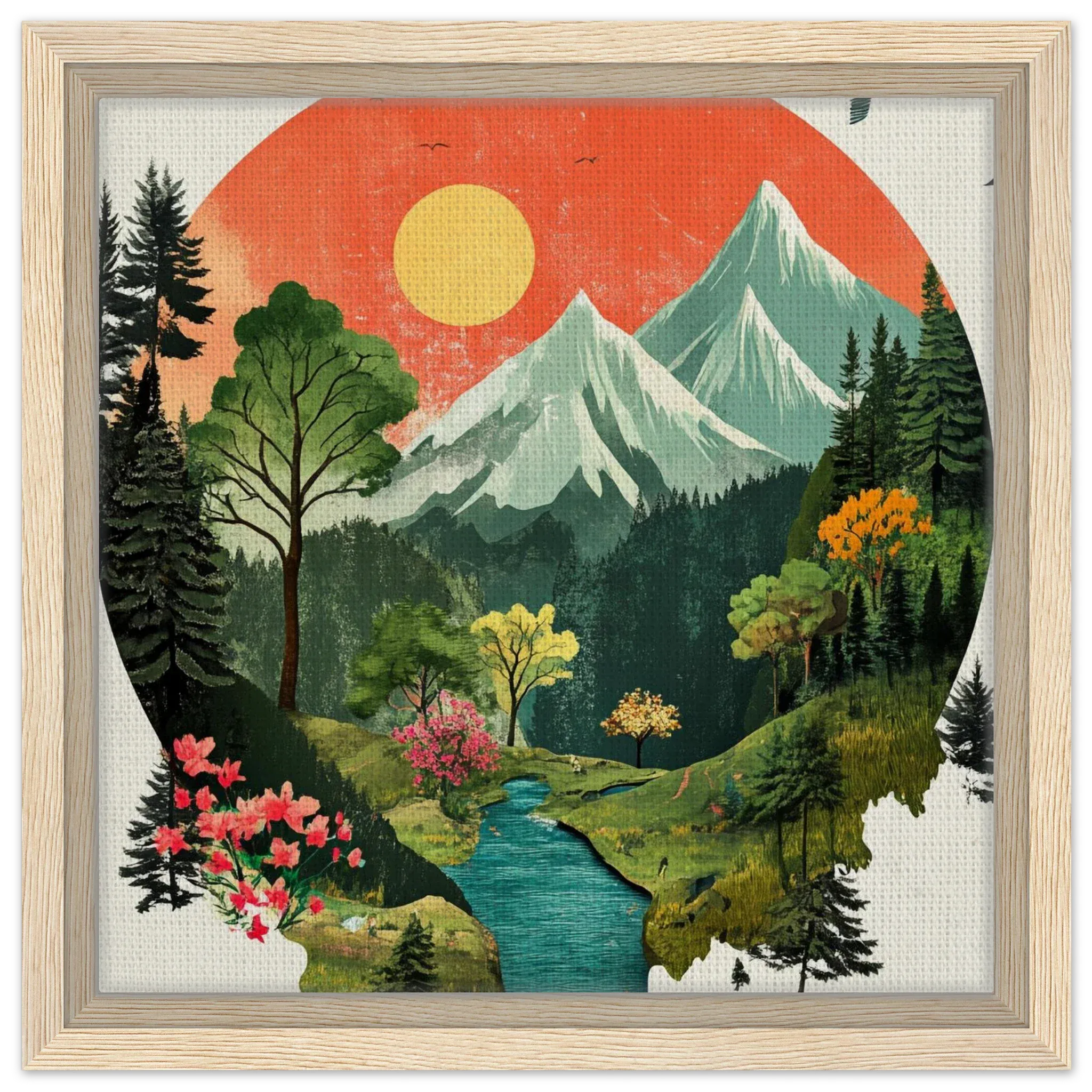 Alivia-Arts STILLES TAL – Harmonie in Farbe und Form - Gerahmte Leinwand