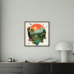 Alivia-Arts STILLES TAL – Harmonie in Farbe und Form - Gerahmtes Poster