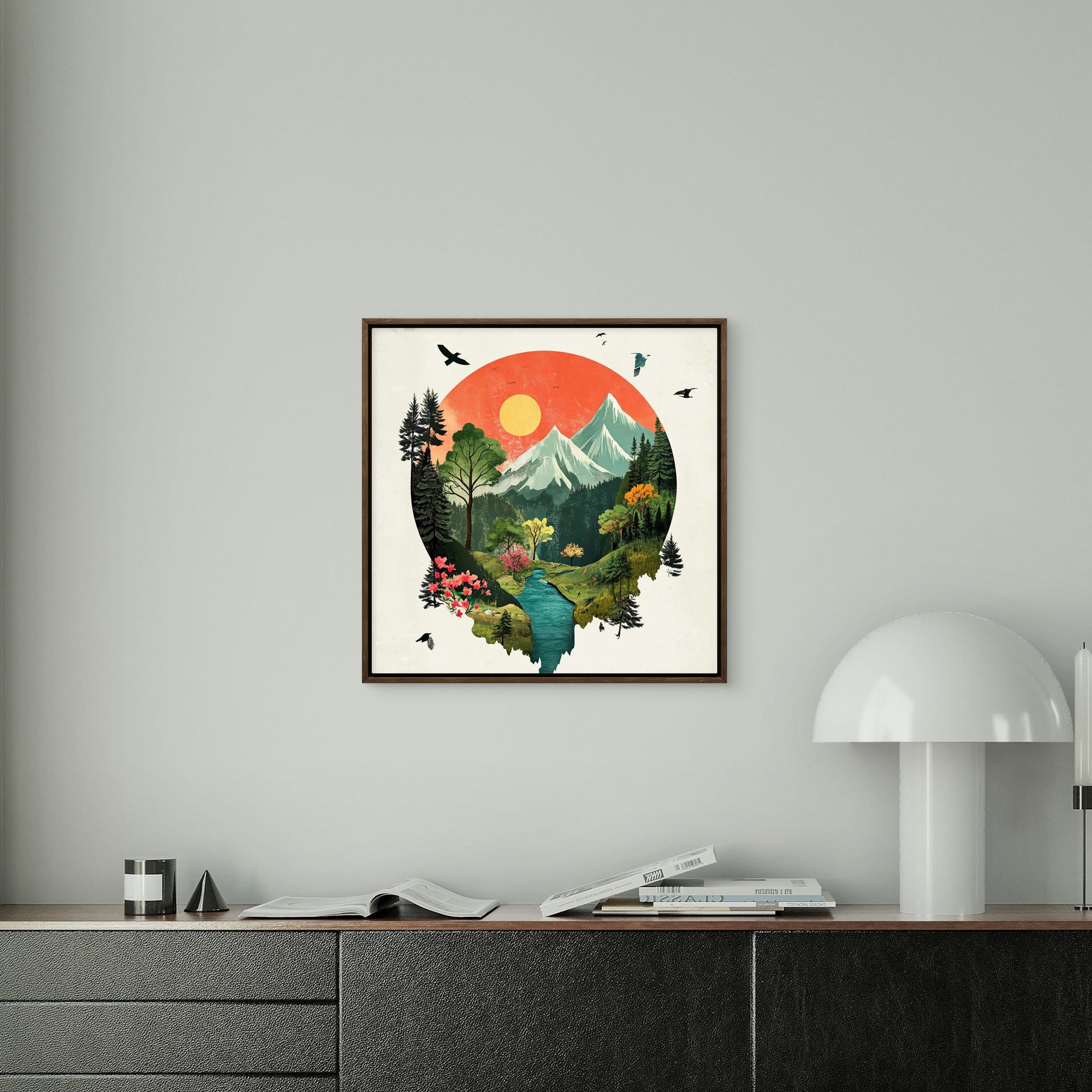 Alivia-Arts STILLES TAL – Harmonie in Farbe und Form - Gerahmtes Poster