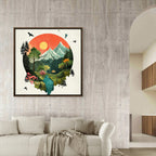 Alivia-Arts STILLES TAL – Harmonie in Farbe und Form - Gerahmtes Poster