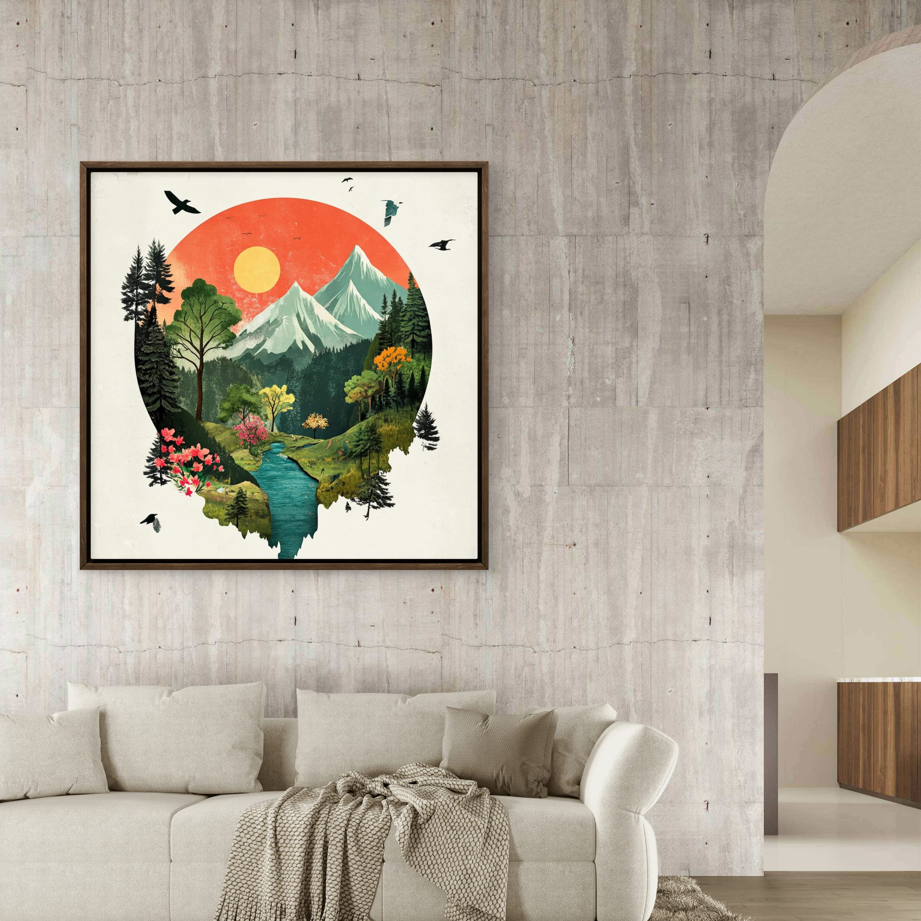 Alivia-Arts STILLES TAL – Harmonie in Farbe und Form - Gerahmtes Poster