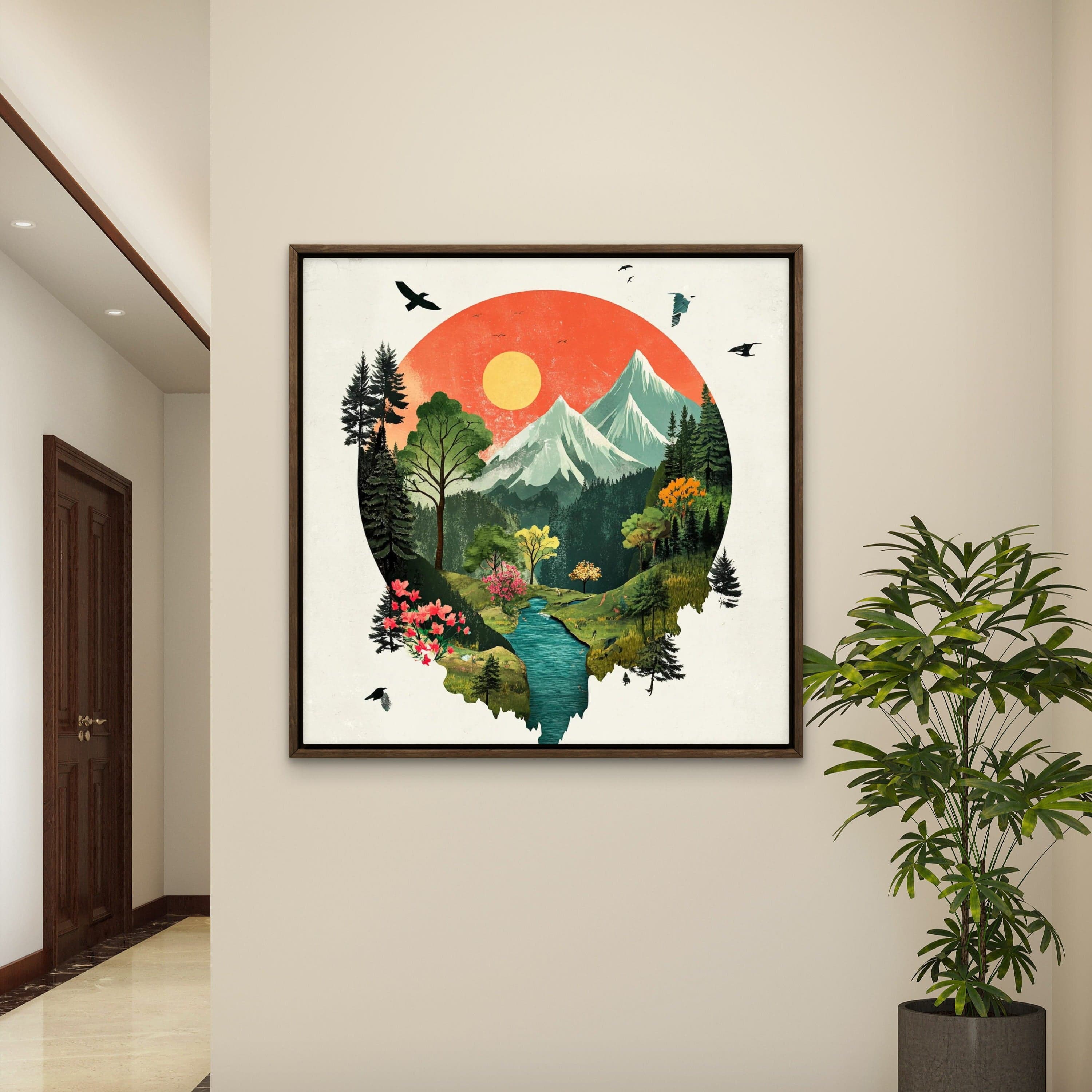 Alivia-Arts STILLES TAL – Harmonie in Farbe und Form - Gerahmtes Poster