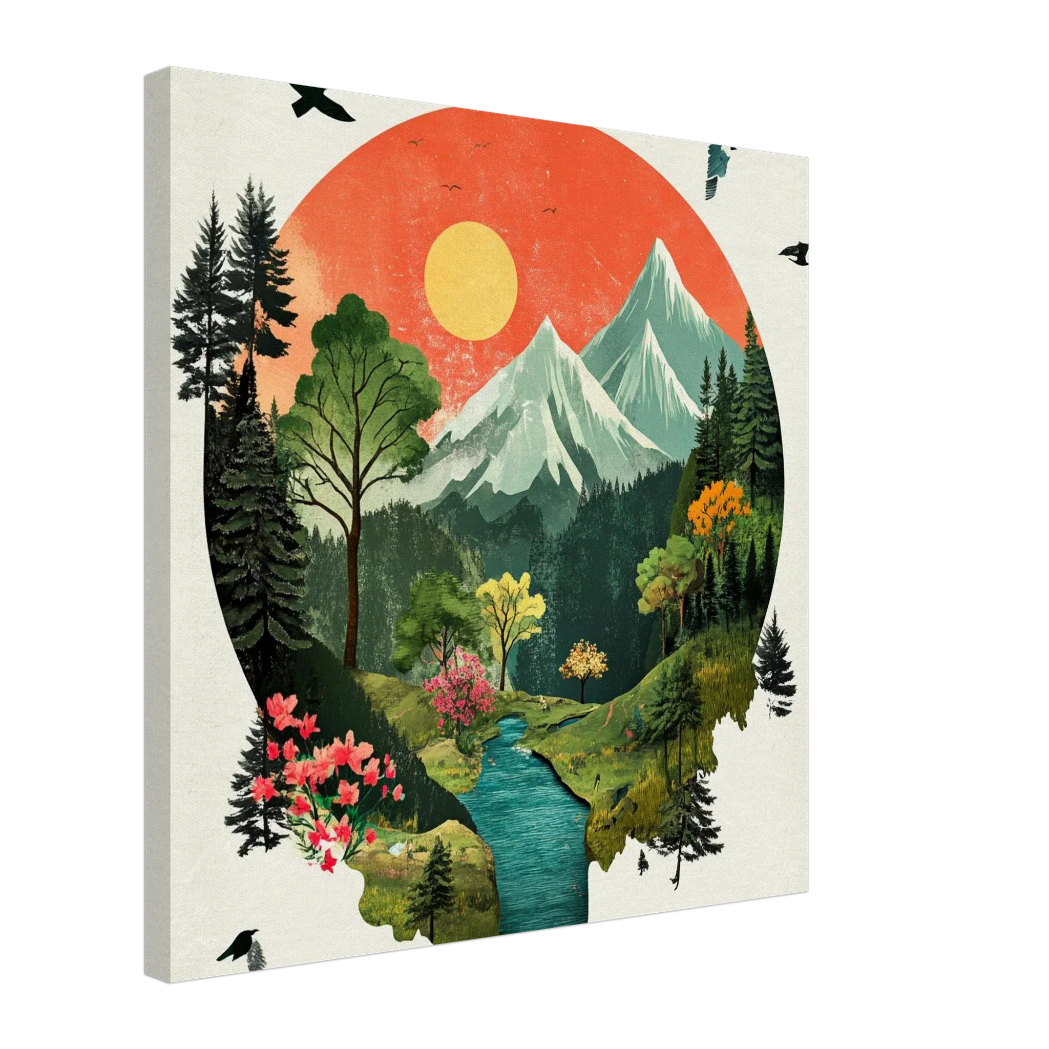 Alivia-Arts STILLES TAL – Harmonie in Farbe und Form - Leinwand