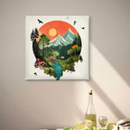 Alivia-Arts STILLES TAL – Harmonie in Farbe und Form - Leinwand