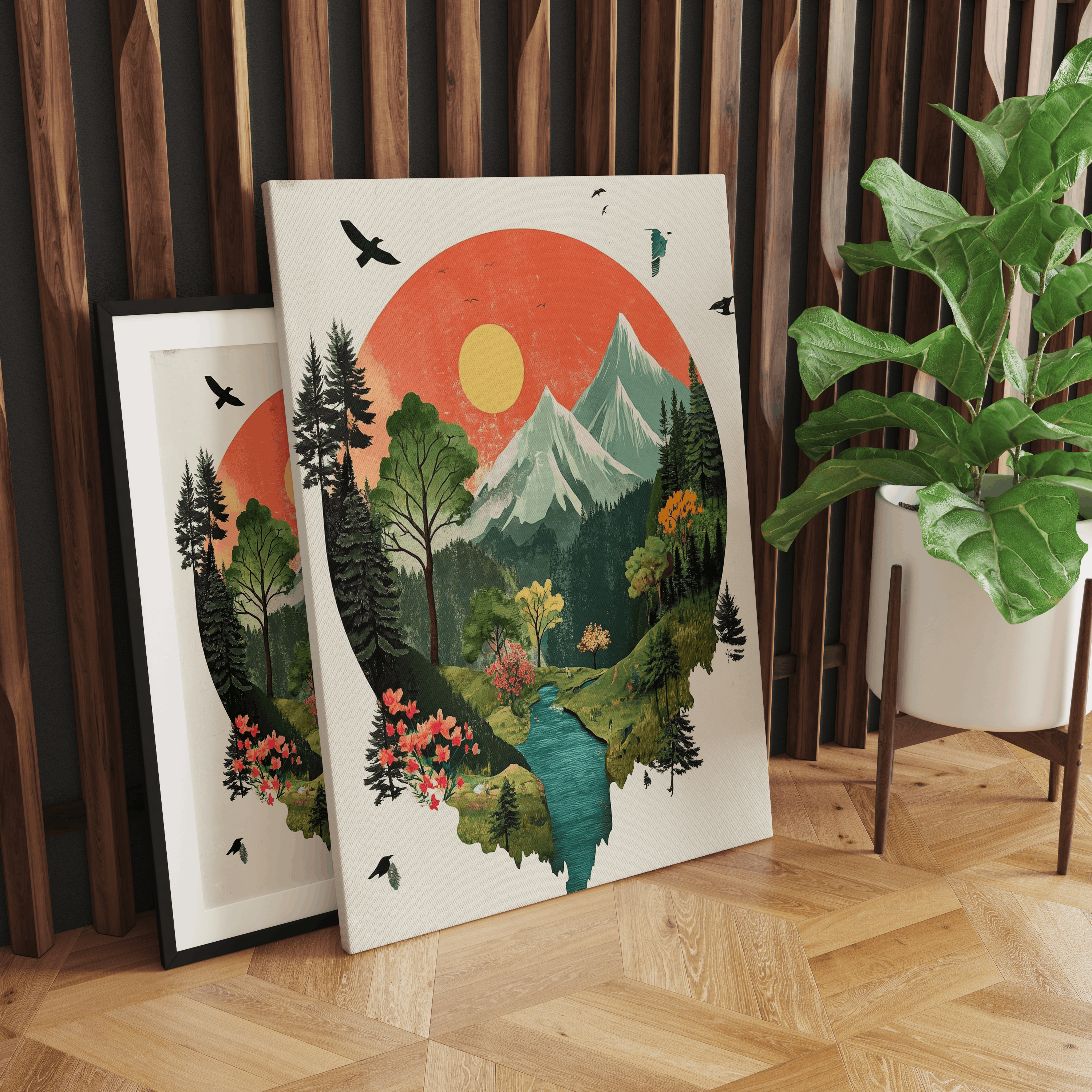 Alivia-Arts STILLES TAL – Harmonie in Farbe und Form - Leinwand