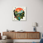 Alivia-Arts STILLES TAL – Harmonie in Farbe und Form - Leinwand