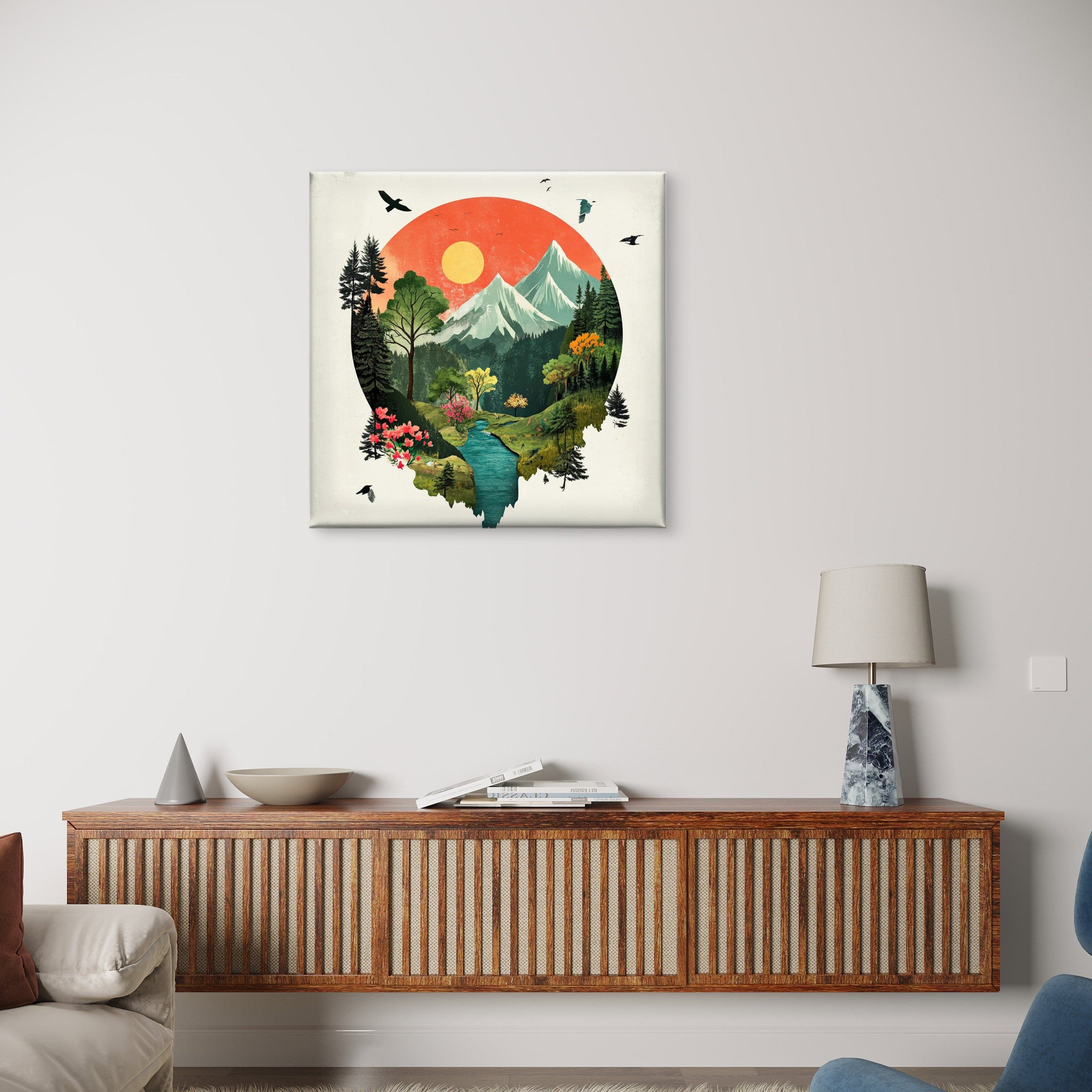 Alivia-Arts STILLES TAL – Harmonie in Farbe und Form - Leinwand