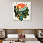 Alivia-Arts STILLES TAL – Harmonie in Farbe und Form - Leinwand