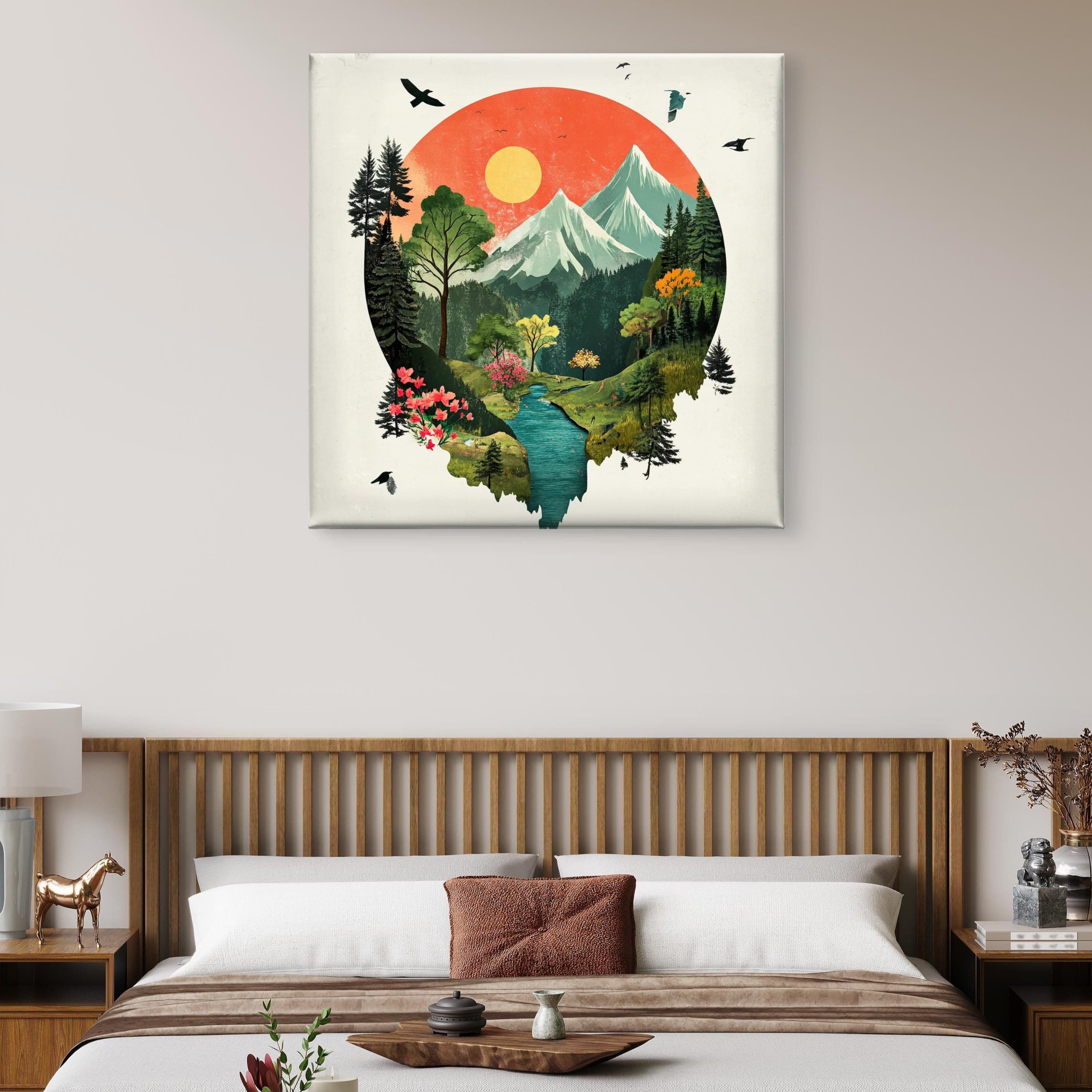 Alivia-Arts STILLES TAL – Harmonie in Farbe und Form - Leinwand