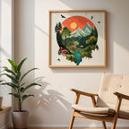 Alivia-Arts STILLES TAL – Harmonie in Farbe und Form - Poster