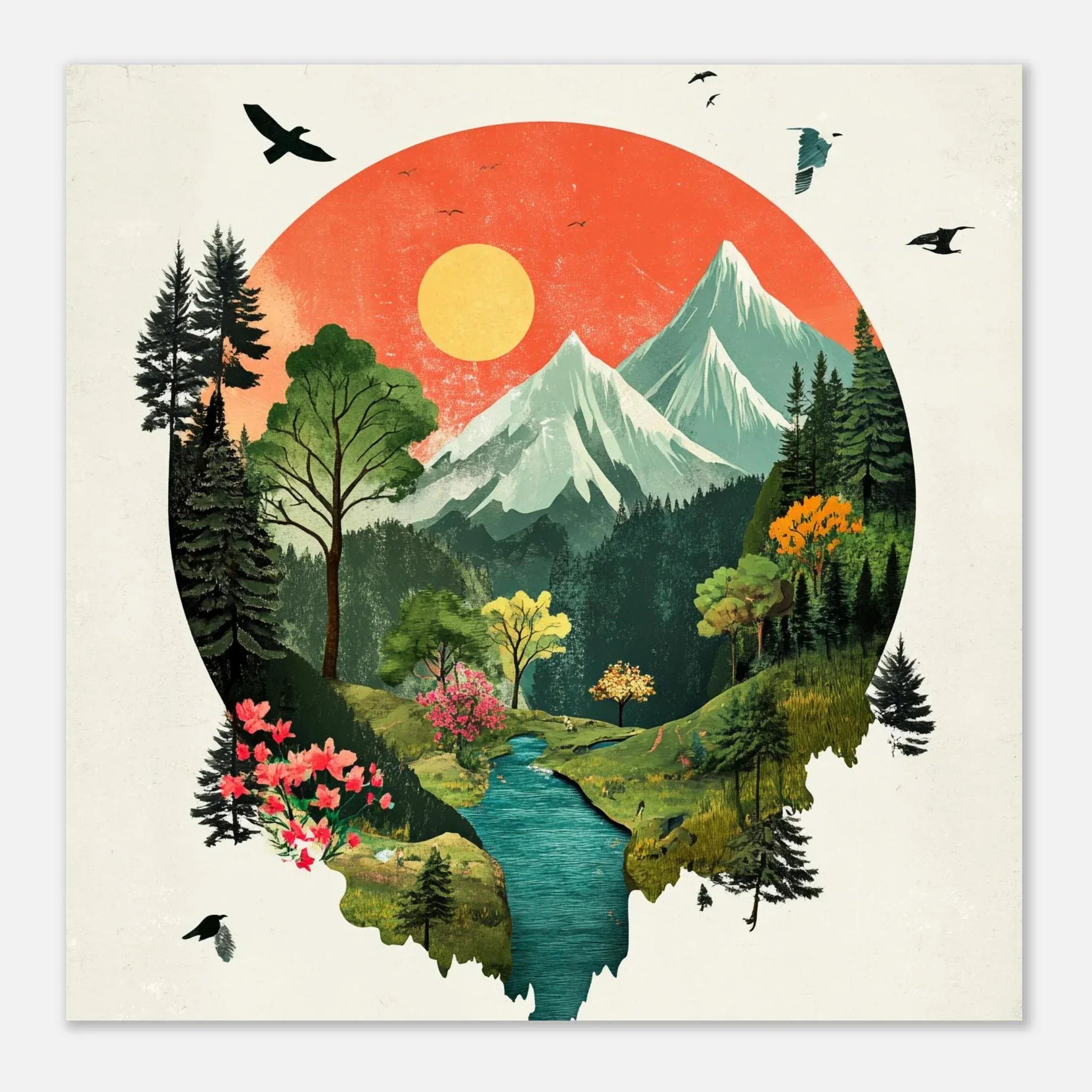 Alivia-Arts STILLES TAL – Harmonie in Farbe und Form - Poster