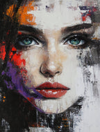 Alivia-Arts TIEFER BLICK - Kraftvolle Schönheit in Fragmenten - Gerahmte Leinwand