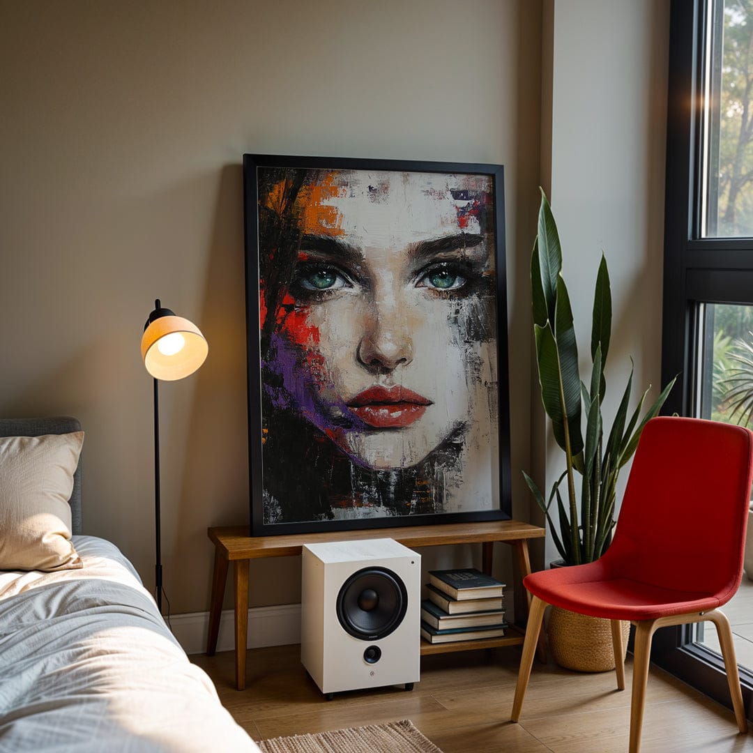 Alivia-Arts TIEFER BLICK - Kraftvolle Schönheit in Fragmenten - Gerahmte Leinwand